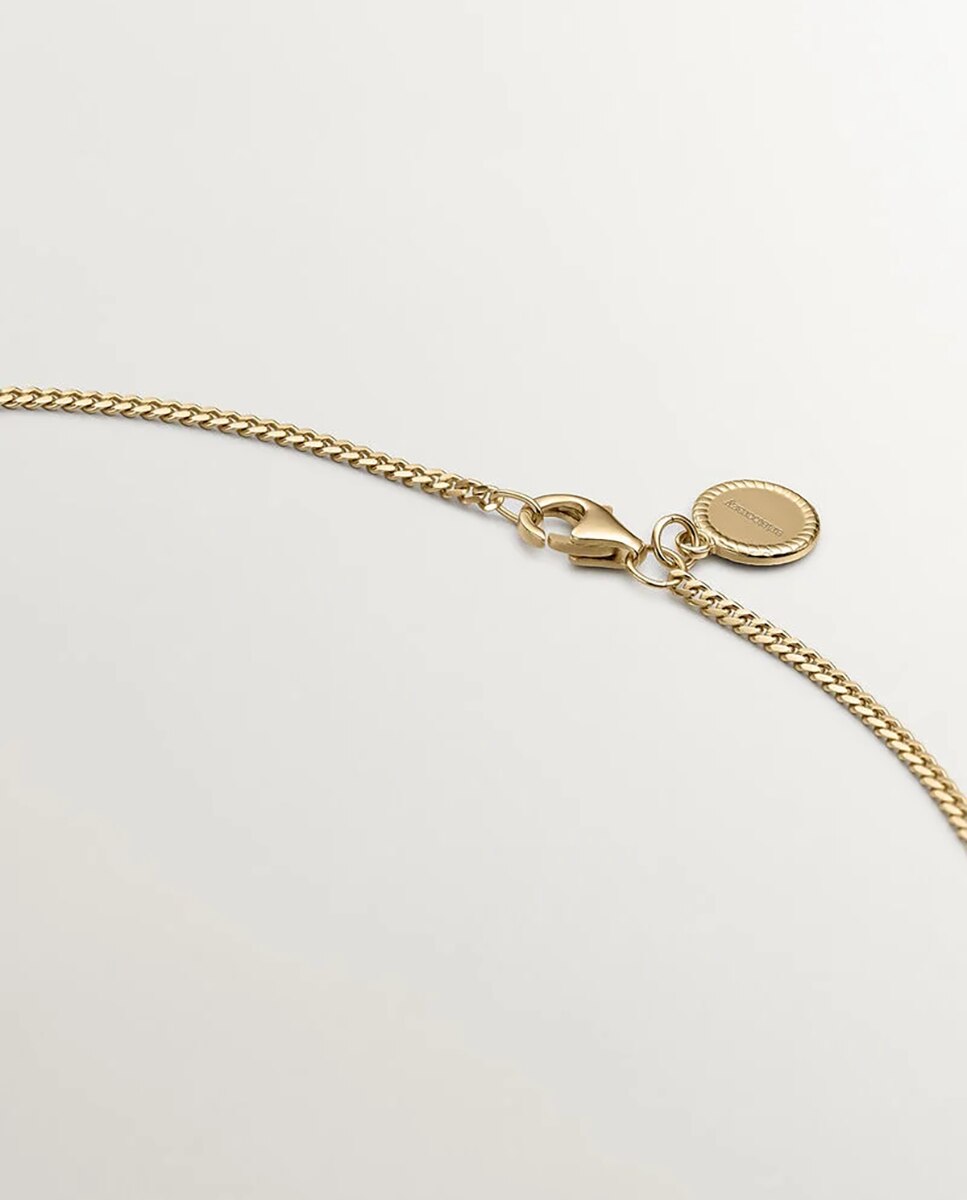 Corrente Diamantada de Prata 925 Banhada em Ouro Amarelo de 18k Ouro-3