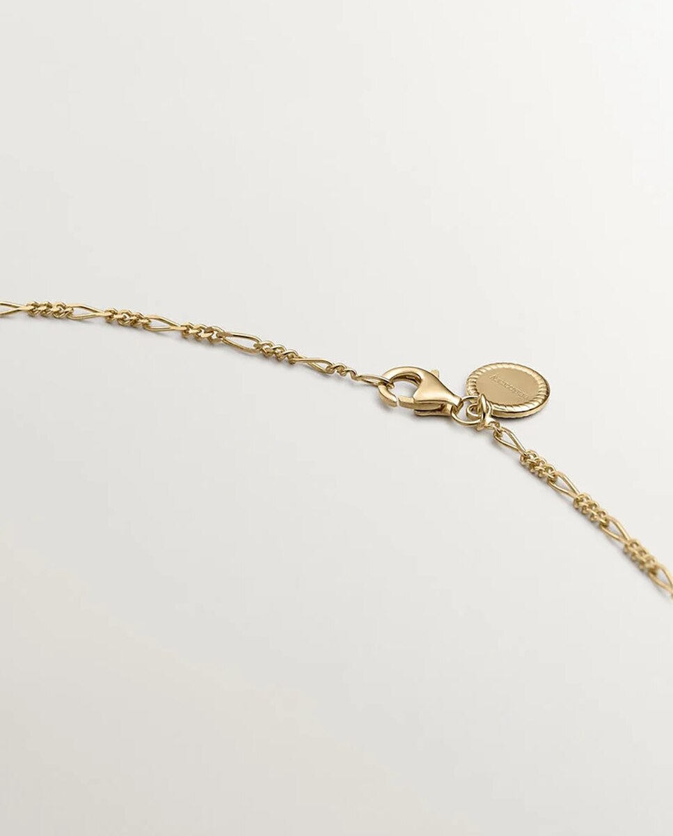 Corrente de Prata 925 Banhada em Ouro Amarelo de 18k com Elos Fígaro Ouro-3