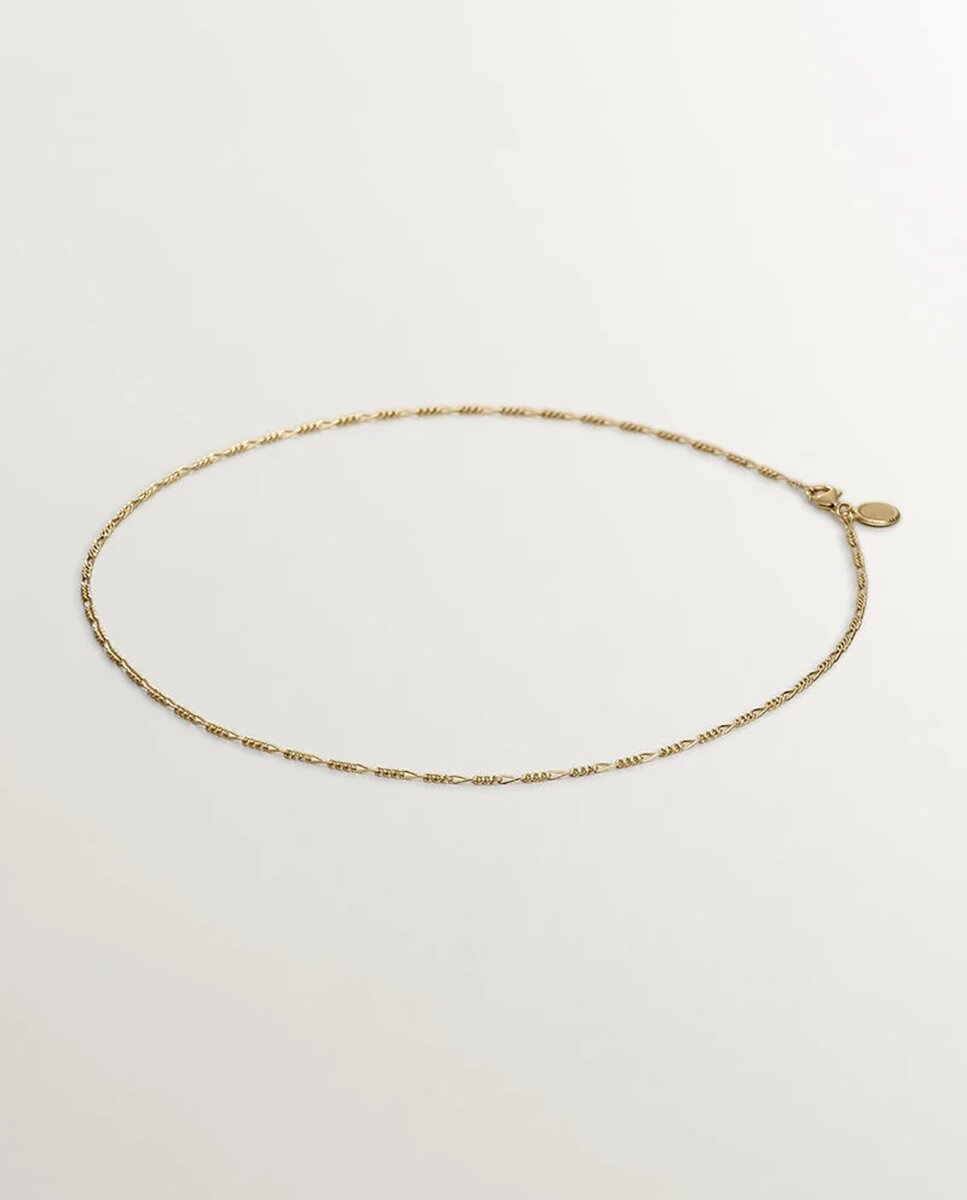 Imagem 0 de Corrente de Prata 925 Banhada a Ouro Amarelo de 18k com Elos Fígaro