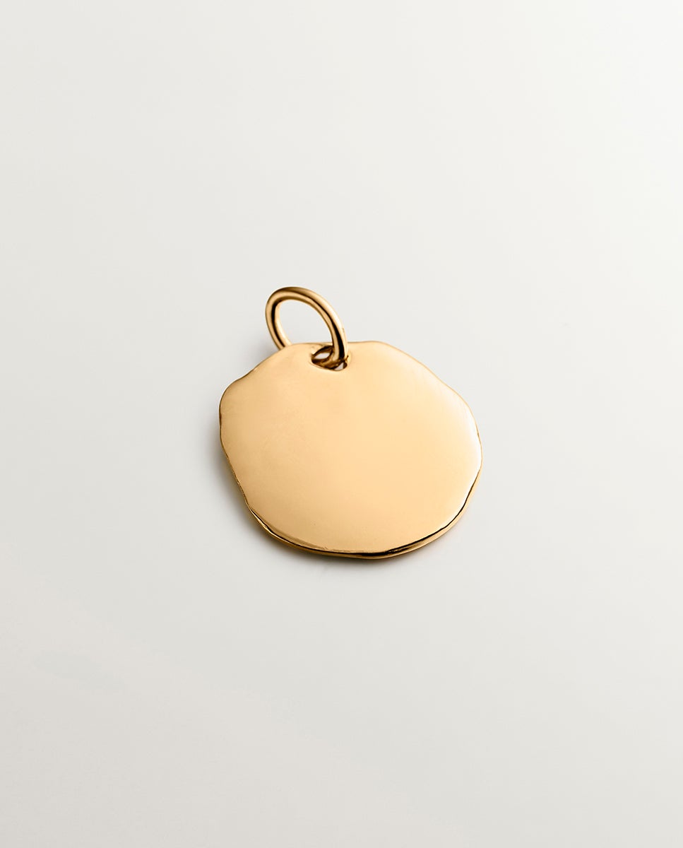 Charm Artesanal de Prata 925 Banhada em Ouro Amarelo de 18k com Inicial L Ouro-3