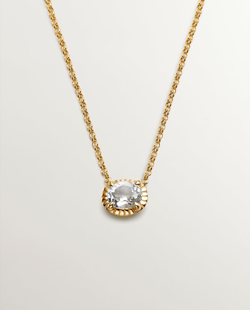 Pendente de Prata 925 Banhada em Ouro Amarelo de 18k com Ametista Verde Verde-1
