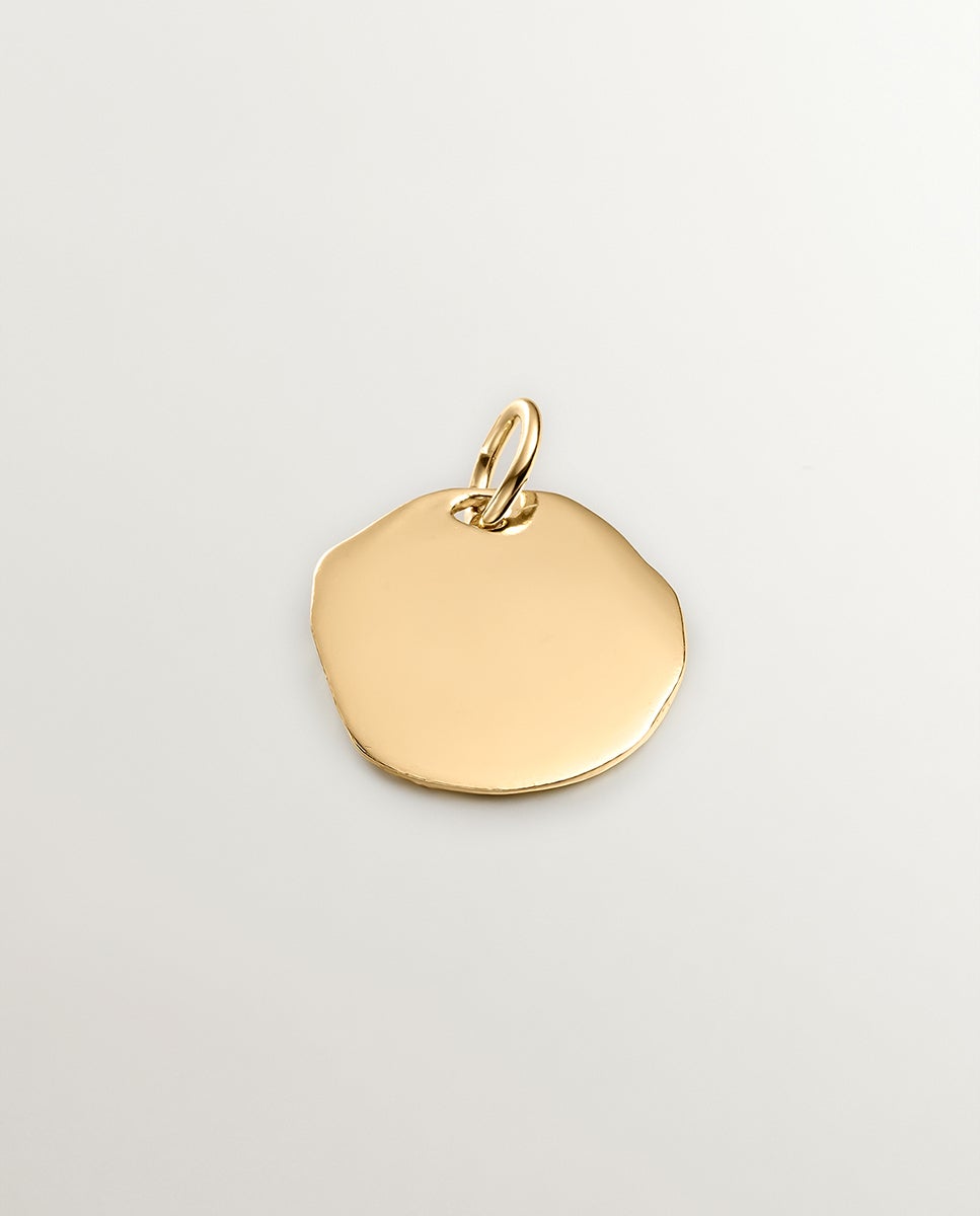 Charm Artesanal de Prata 925 Banhada em Ouro Amarelo de 18k com Inicial e Ouro-3