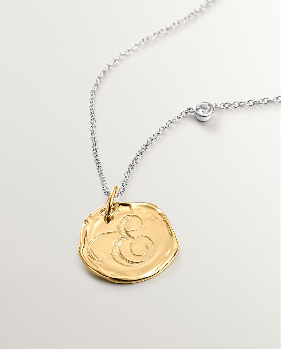 Charm Artesanal de Prata 925 Banhada em Ouro Amarelo de 18k com Inicial e Ouro-5