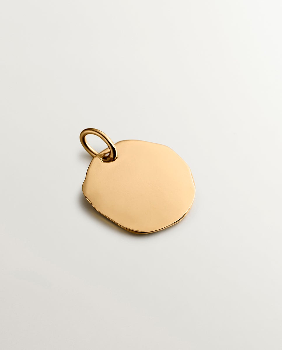 Charm Artesanal de Prata 925 Banhada em Ouro Amarelo de 18k com Inicial X Ouro-2