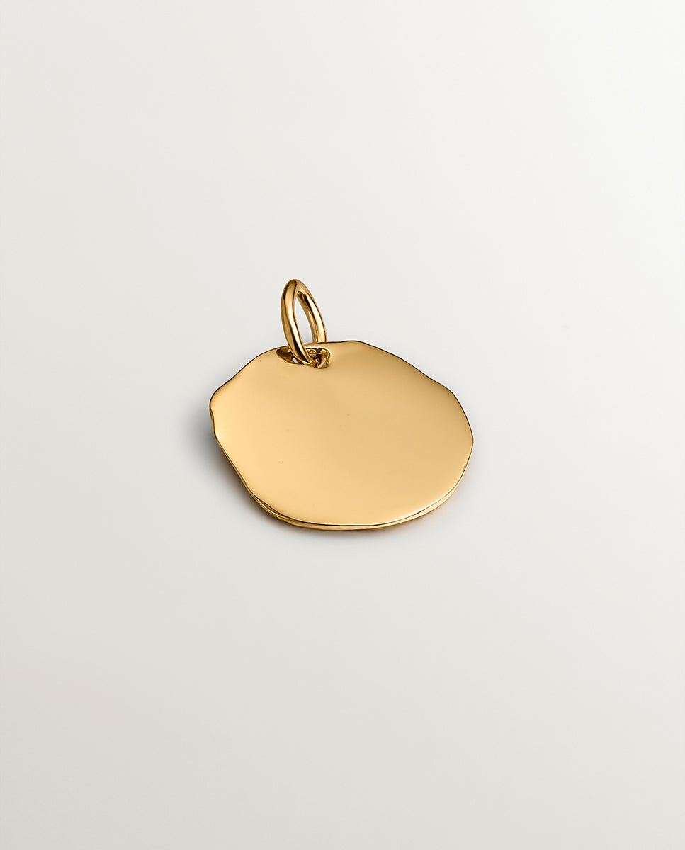 Charm Artesanal de Prata 925 Banhada em Ouro Amarelo de 18k com Inicial Y Ouro-2