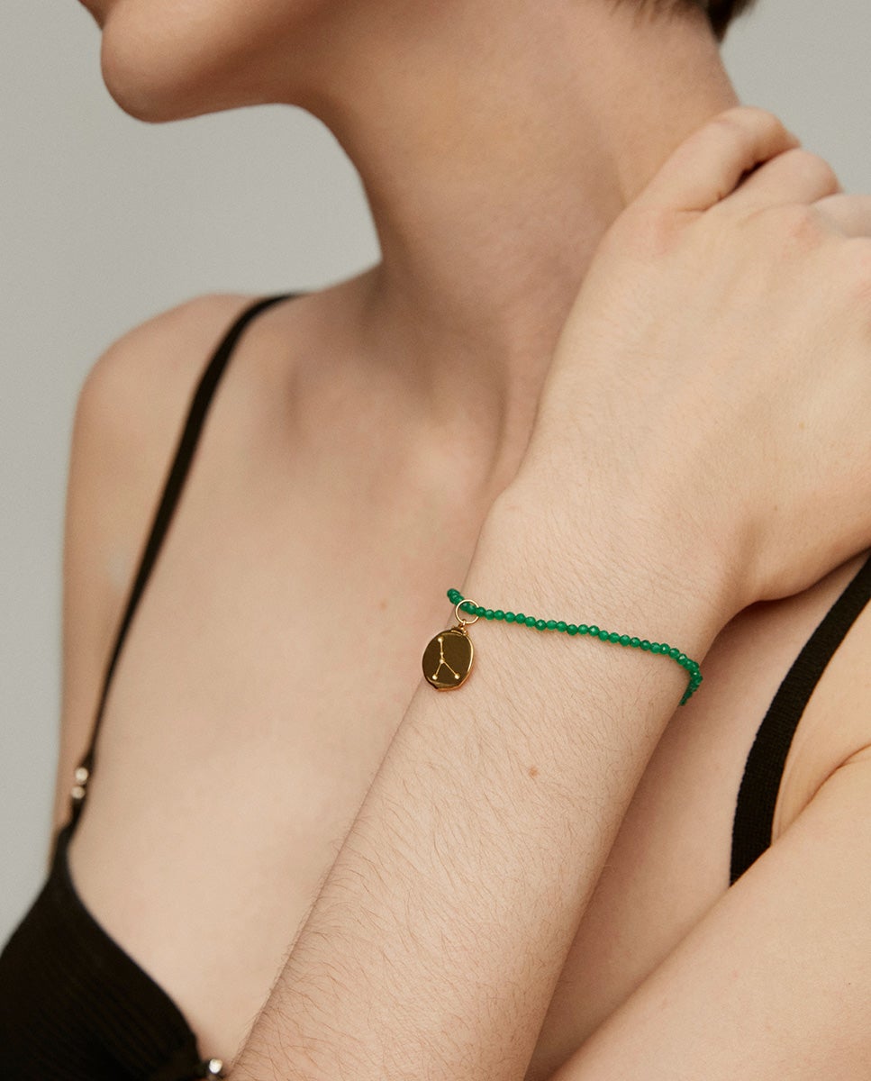 Charm Câncer de Prata 925 Banhada em Ouro Amarelo de 18k Ouro-4