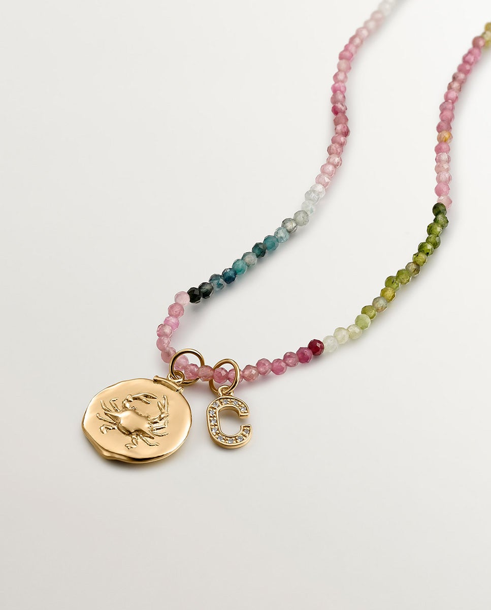 Charm Câncer de Prata 925 Banhada em Ouro Amarelo de 18k Ouro-5