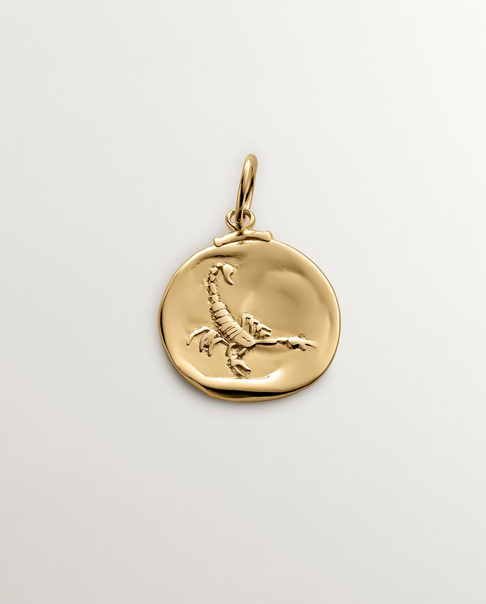 Charm Escorpião de Prata 925 Banhada em Ouro Amarelo de 18k Ouro-1