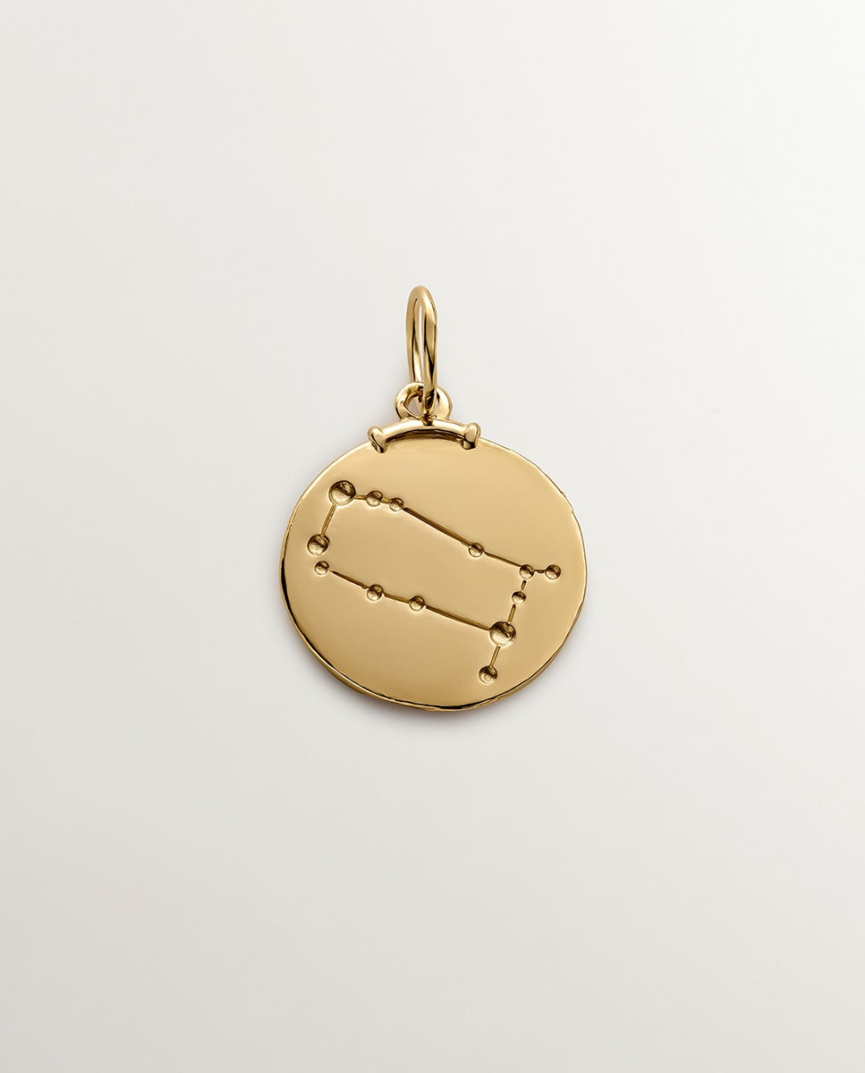 Charm Géminis de Prata 925 Banhada em Ouro Amarelo de 18k Ouro-3