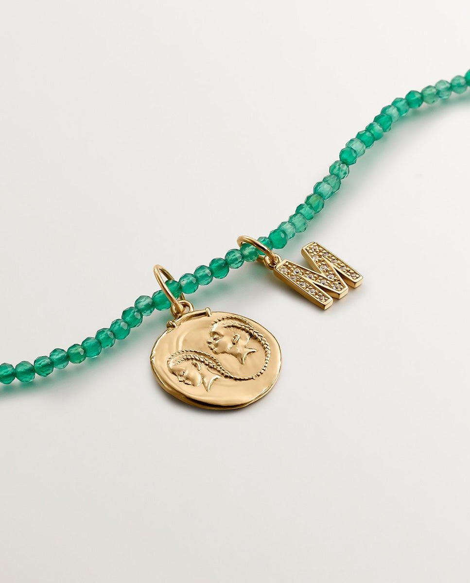 Charm Géminis de Prata 925 Banhada em Ouro Amarelo de 18k Ouro-5