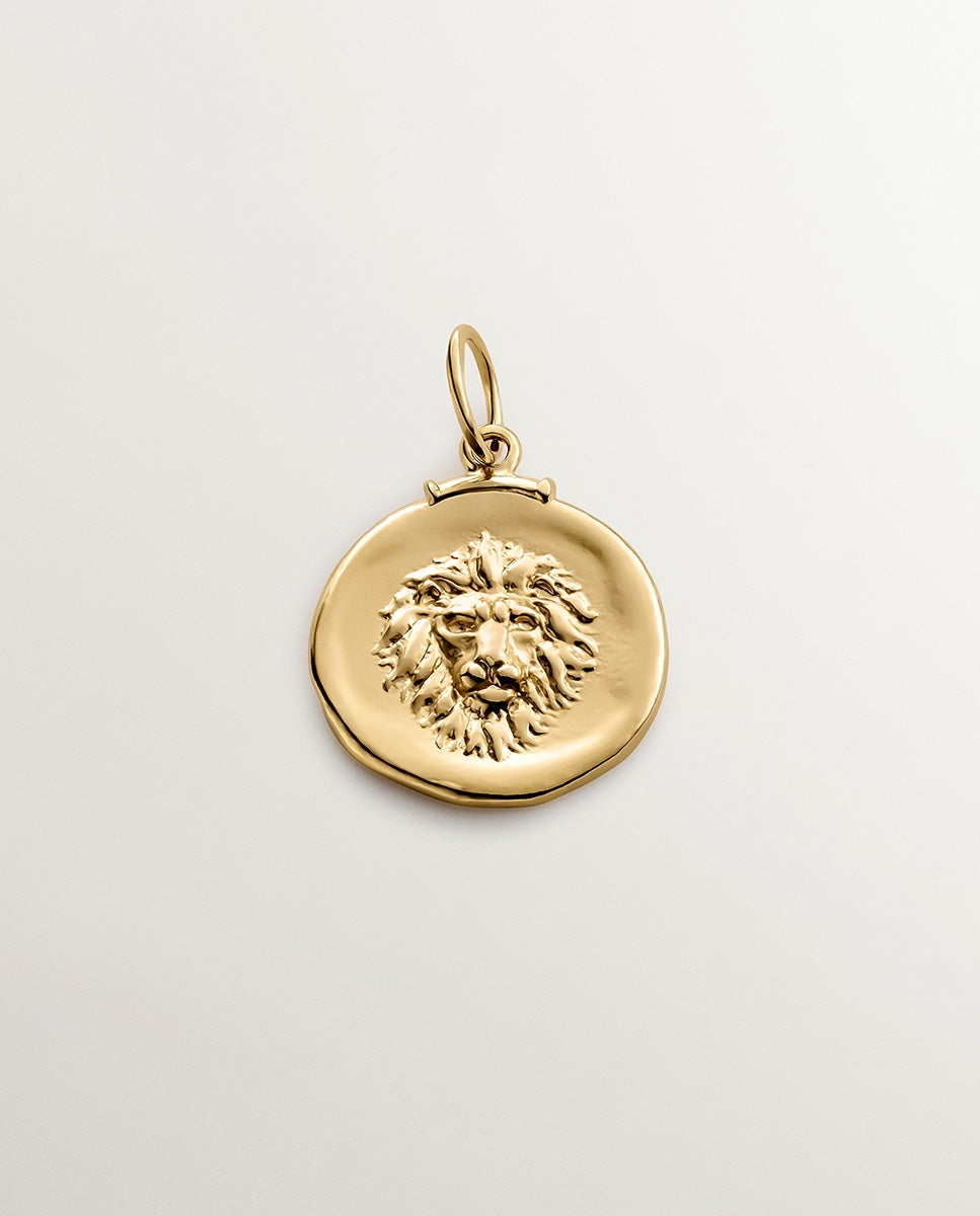 Charm Leo de Prata 925 Banhada em Ouro Amarelo de 18k Ouro-1