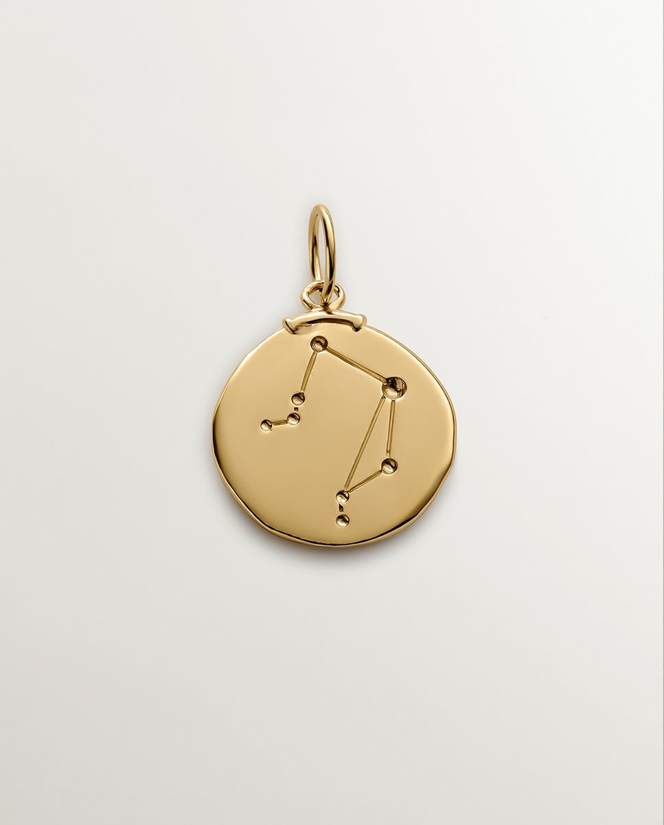 Charm Libra de Prata 925 Banhada em Ouro Amarelo de 18k Ouro-3