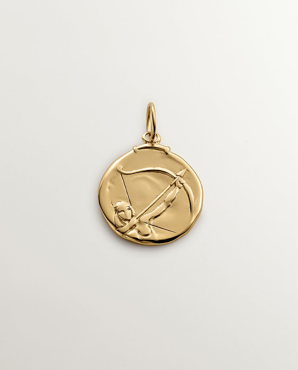 Charm Sagitário de Prata 925 Banhada em Ouro Amarelo de 18k Ouro-1
