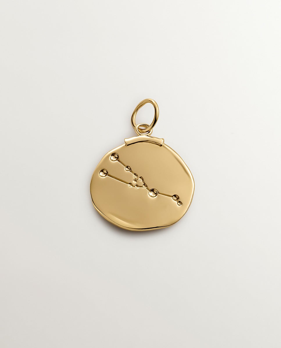 Charm Tauro de Prata 925 Banhada em Ouro Amarelo de 18k Ouro-3
