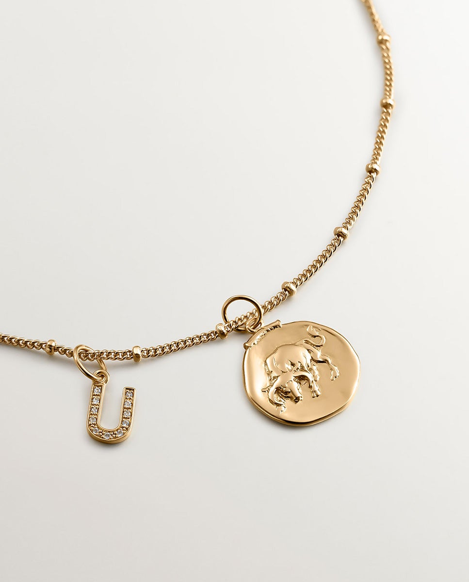 Charm Tauro de Prata 925 Banhada em Ouro Amarelo de 18k Ouro-5