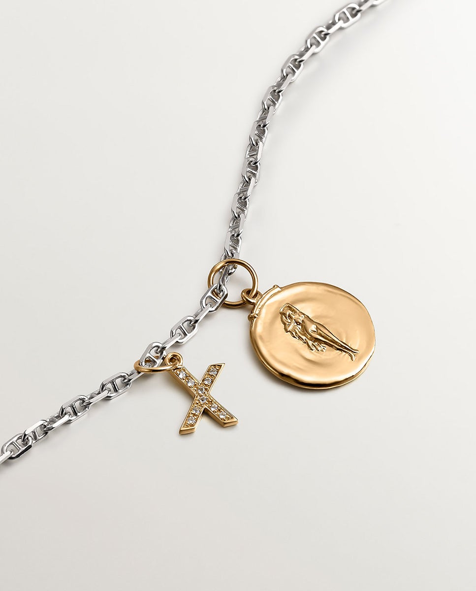 Charm Virgo de Prata 925 Banhada em Ouro Amarelo de 18k Ouro-5