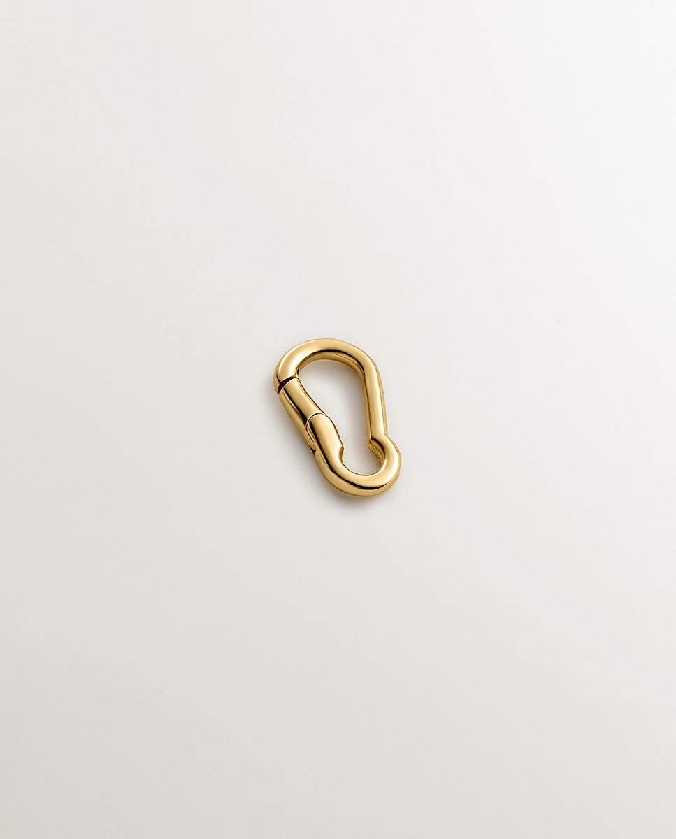 Imagem 0 de Charm Mosquetão de Prata 925 Banhada em Ouro Amarelo de 18k