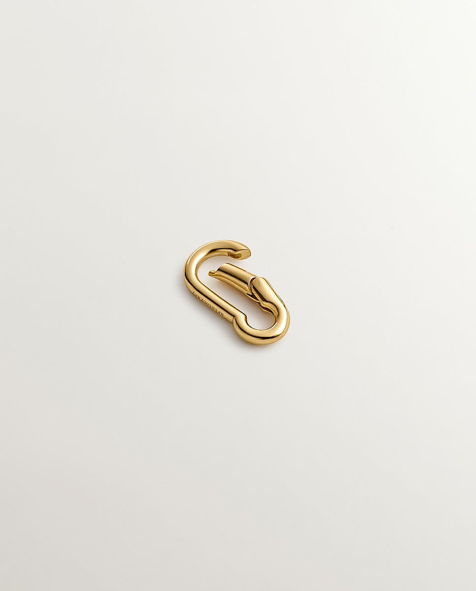 Charm Mosquetão de Prata 925 Banhada em Ouro Amarelo de 18k Ouro-3