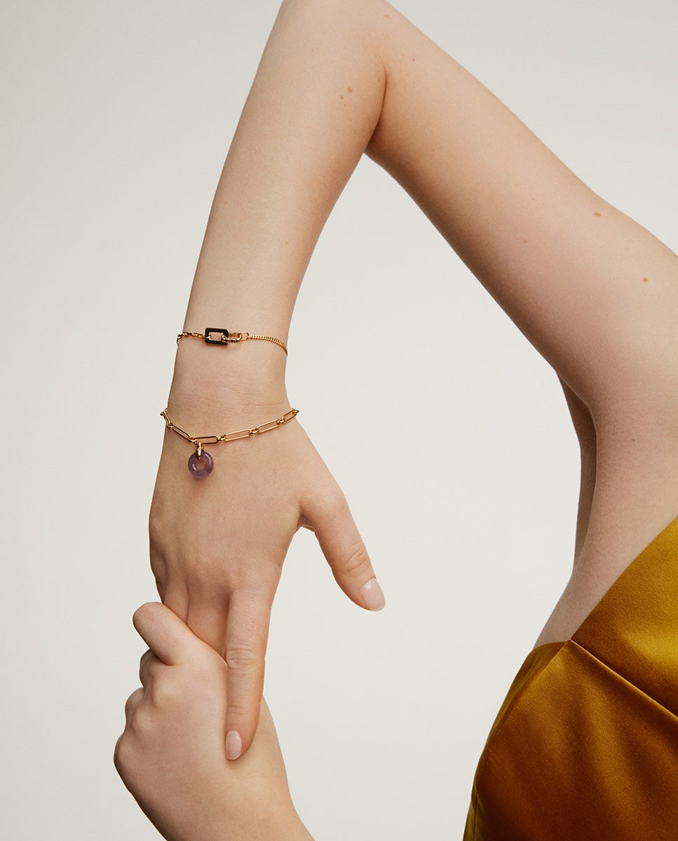 Pulseira de Prata 925 e Prata 925 Banhada em Ouro Amarelo de 18k Ouro-6