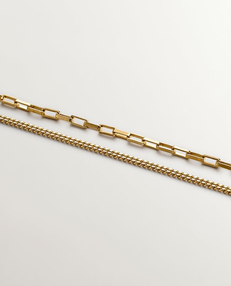 Pendente Bicolor de Prata 925 e Prata 925 Banhada a Ouro Amarelo de 18k com Formas Geométricas Ouro-5