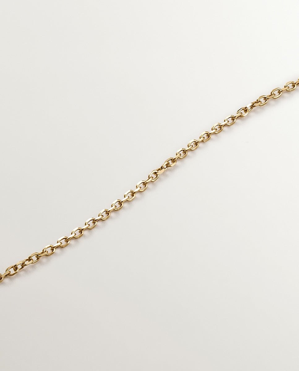 Pendente de Ouro Amarelo de 9k com Safira Azul e Diamantes Branco-5