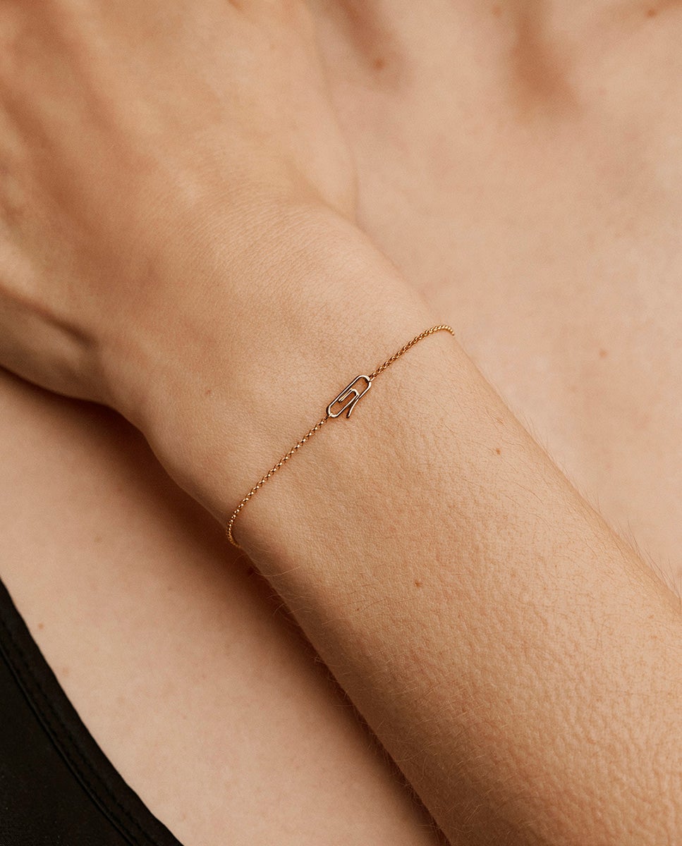 Pulseira de Ouro Amarelo de 9k com Clip Ouro-2
