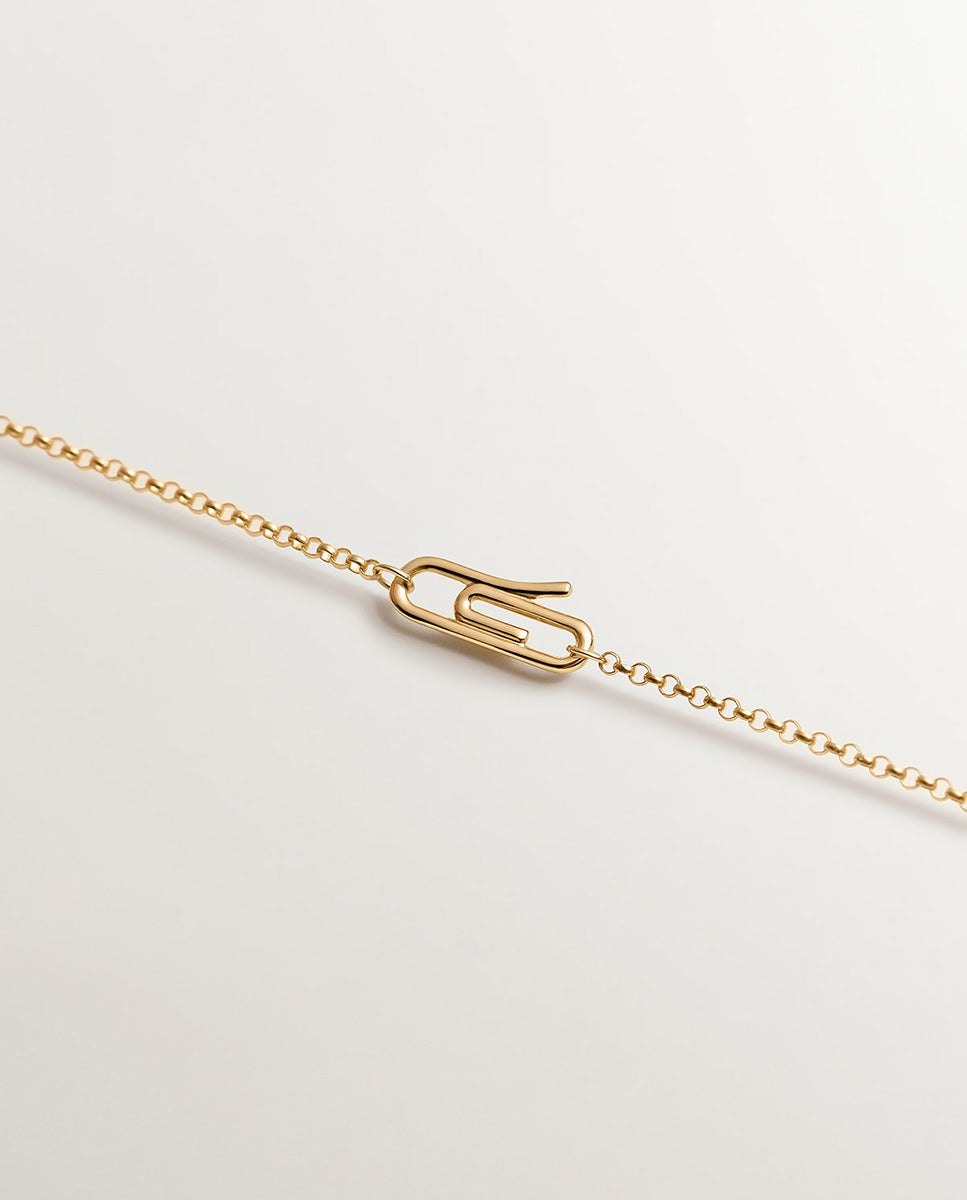 Pulseira de Ouro Amarelo de 9k com Clip Ouro-5