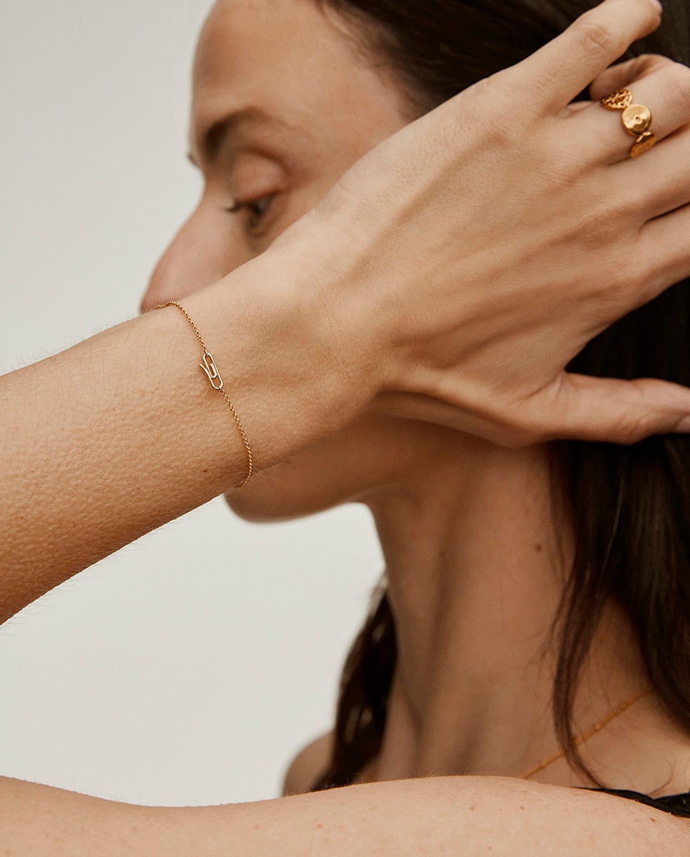 Pulseira de Ouro Amarelo de 9k com Clip Ouro-6