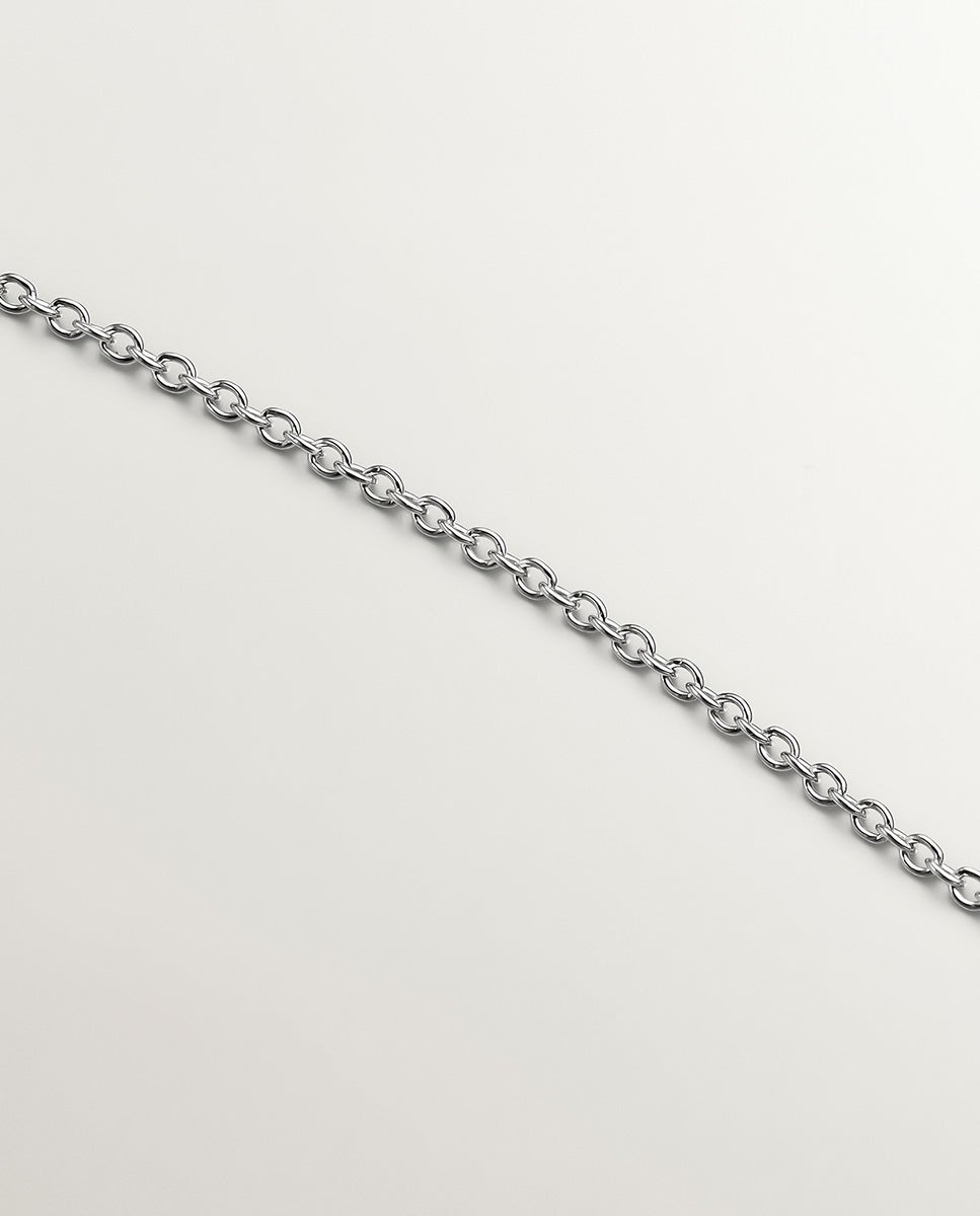 Colar de Prata 925 com Topázio Azul e Safiras Brancas Azul-5