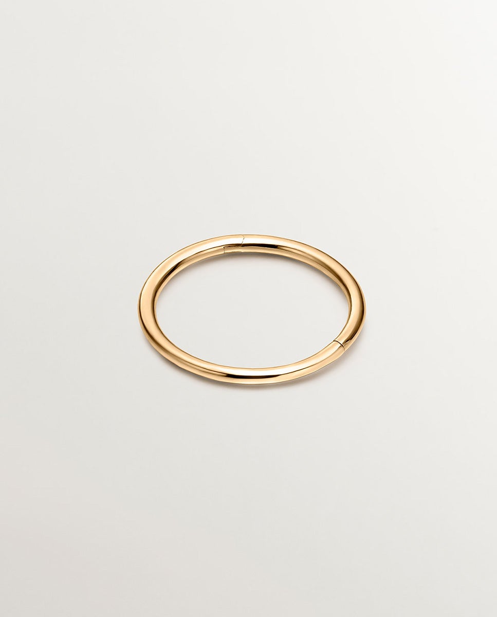 Brinco Individual Pequeno de Argola de Ouro Amarelo de 9k Ouro-5