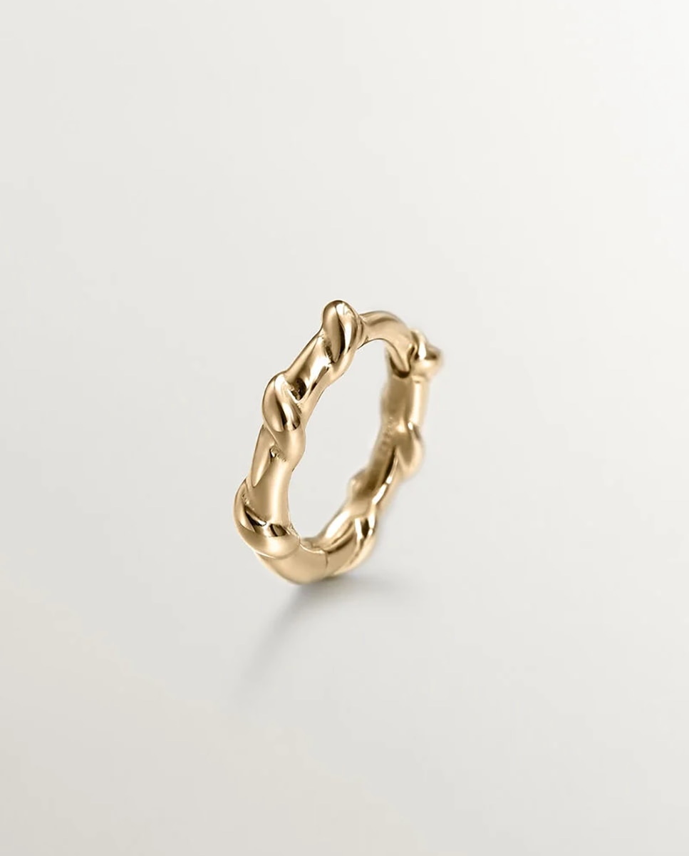 Pendente Individual de Ouro Amarelo de 9k com Relevo Ouro-1