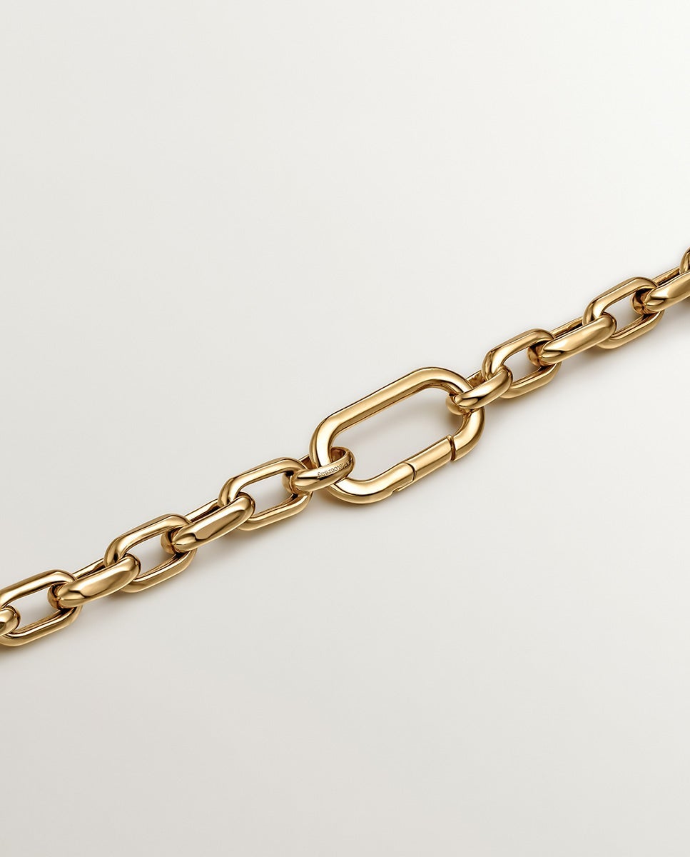 Colar de Elos Forza 45 Cm de Prata 925 Banhada a Ouro Amarelo de 18k Dourado-7
