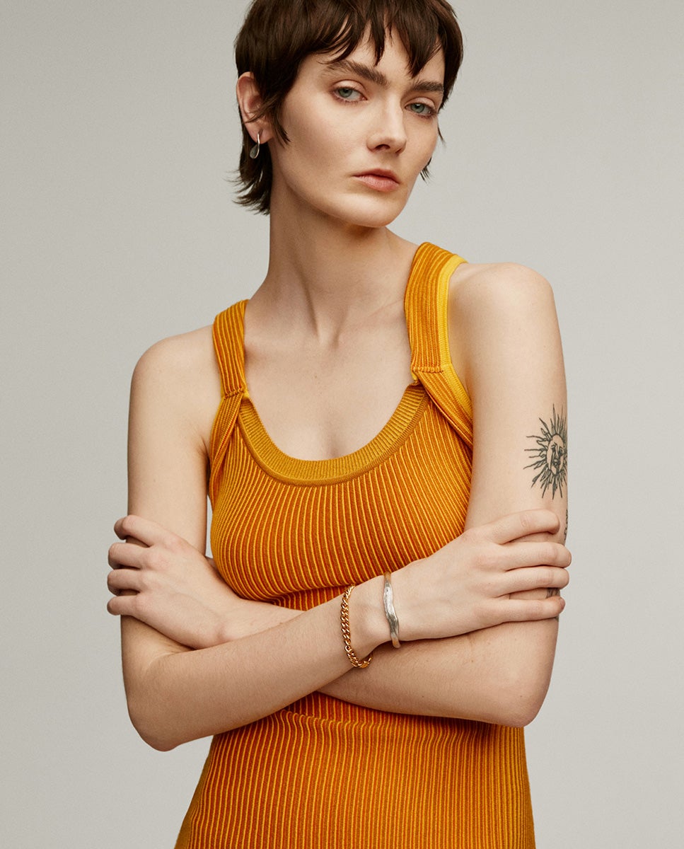 Pulseira de Prata 925 com Relevo e Forma Irregular Prata-6