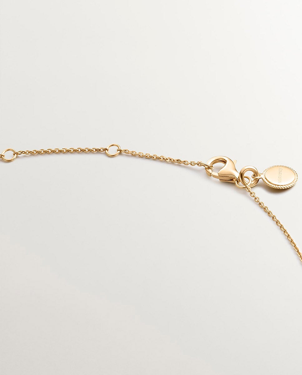 Colar de Prata 925 Banhada a Ouro Amarelo de 18k com Topázios Azul London, Azul Swiss e Brancos Azul-oceano-5