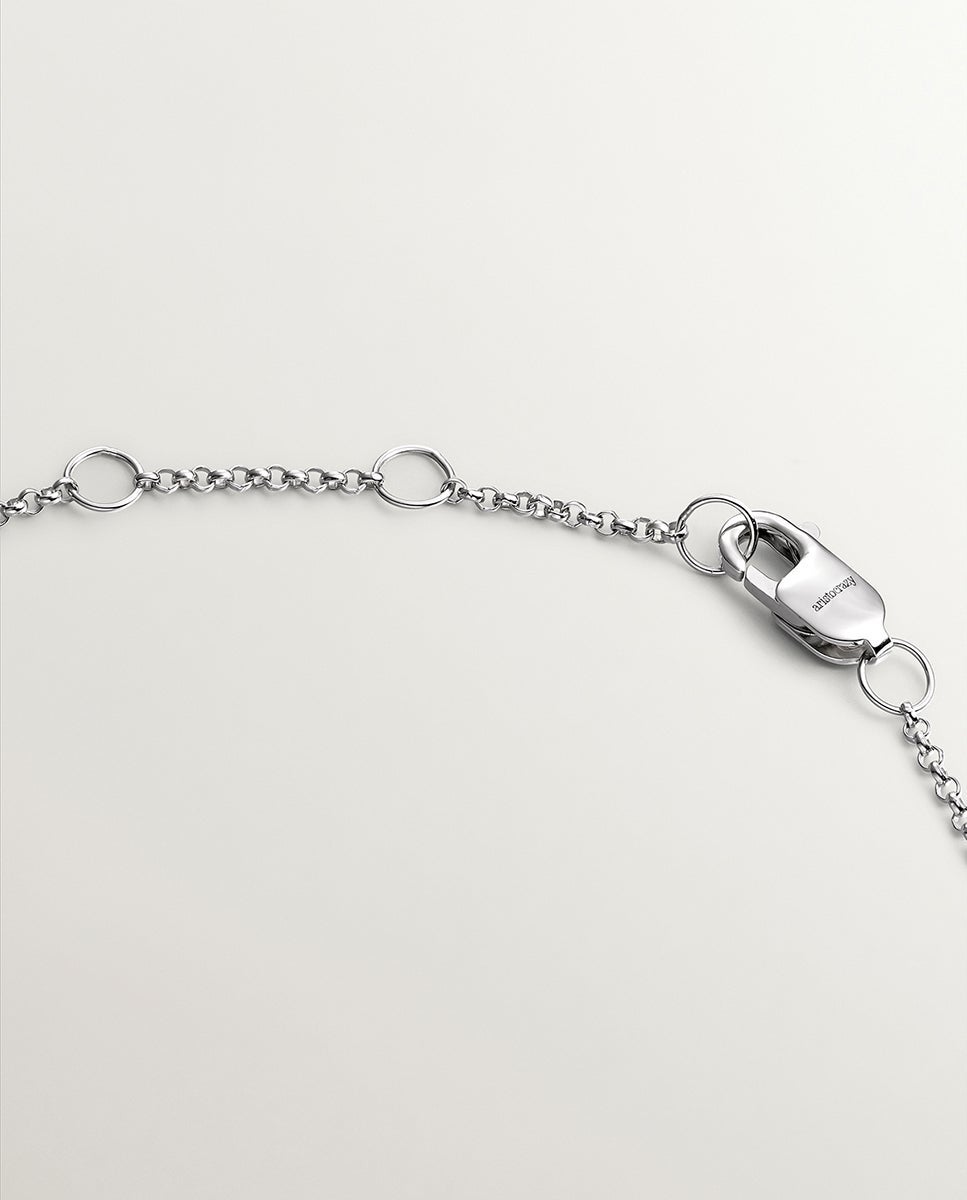 Pulseira de Ouro Branco de 18k com Diamante Isi2 0,097 Cts Branco-6