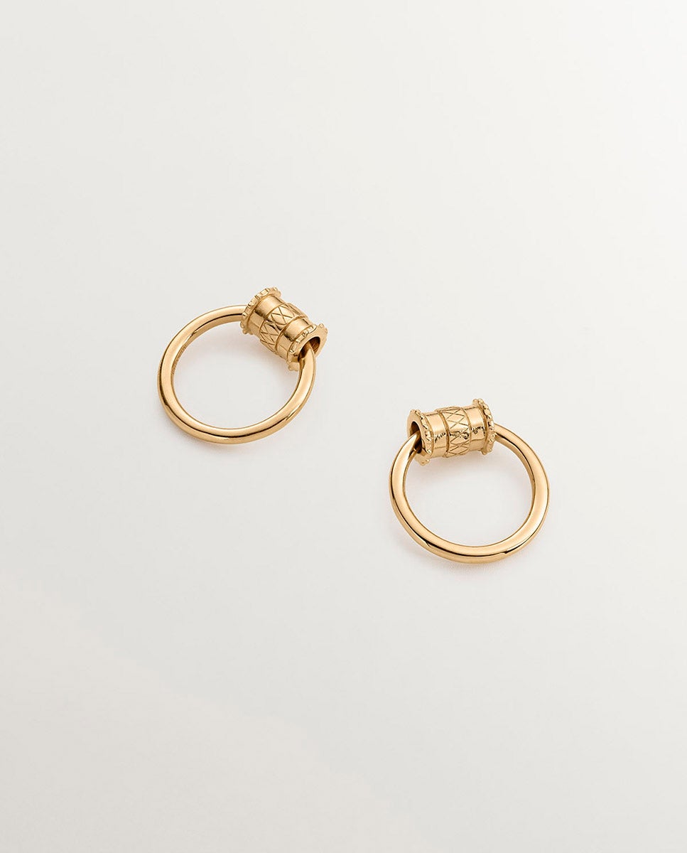 Brincos de Prata 925 Banhada a Ouro Amarelo de 18k Ouro-1