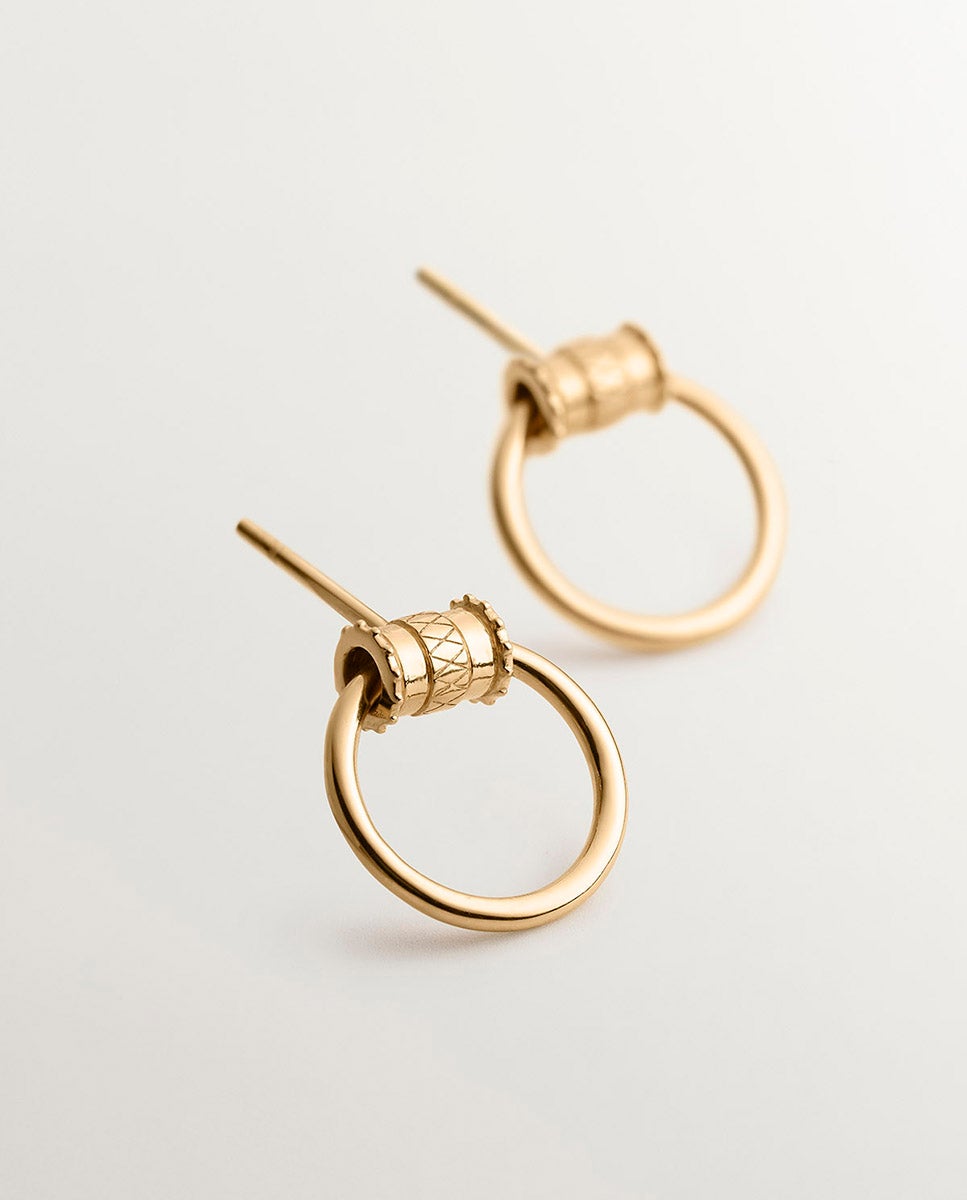 Brincos de Prata 925 Banhada a Ouro Amarelo de 18k Ouro-6
