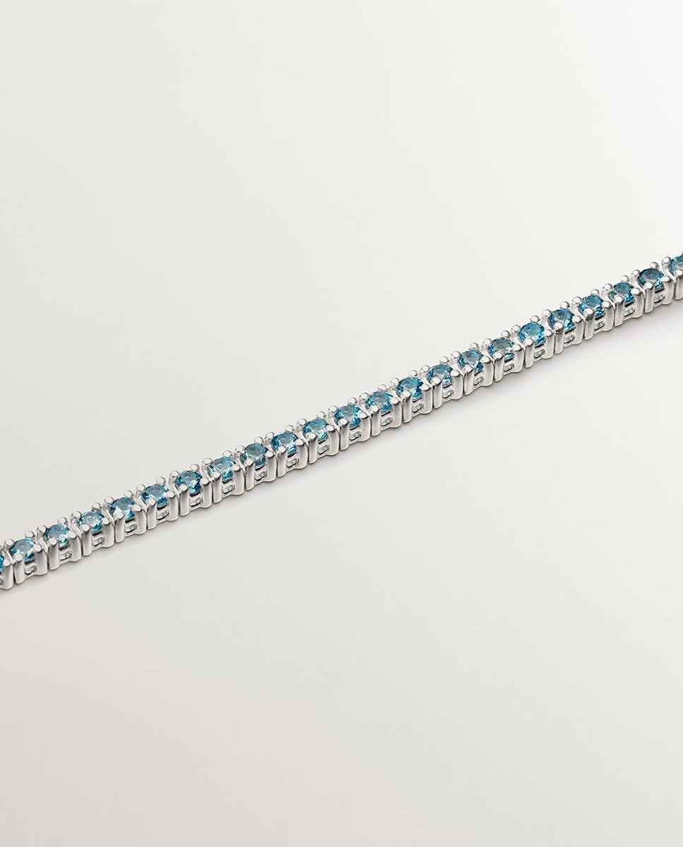 Pulseira de Prata 925 com Topázios Azul London Azul-oceano-3