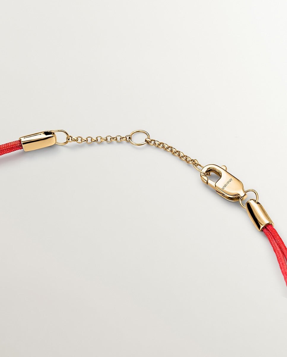 Pulseira de Fio e Ouro Amarelo 18k com Diamantes Branco-5