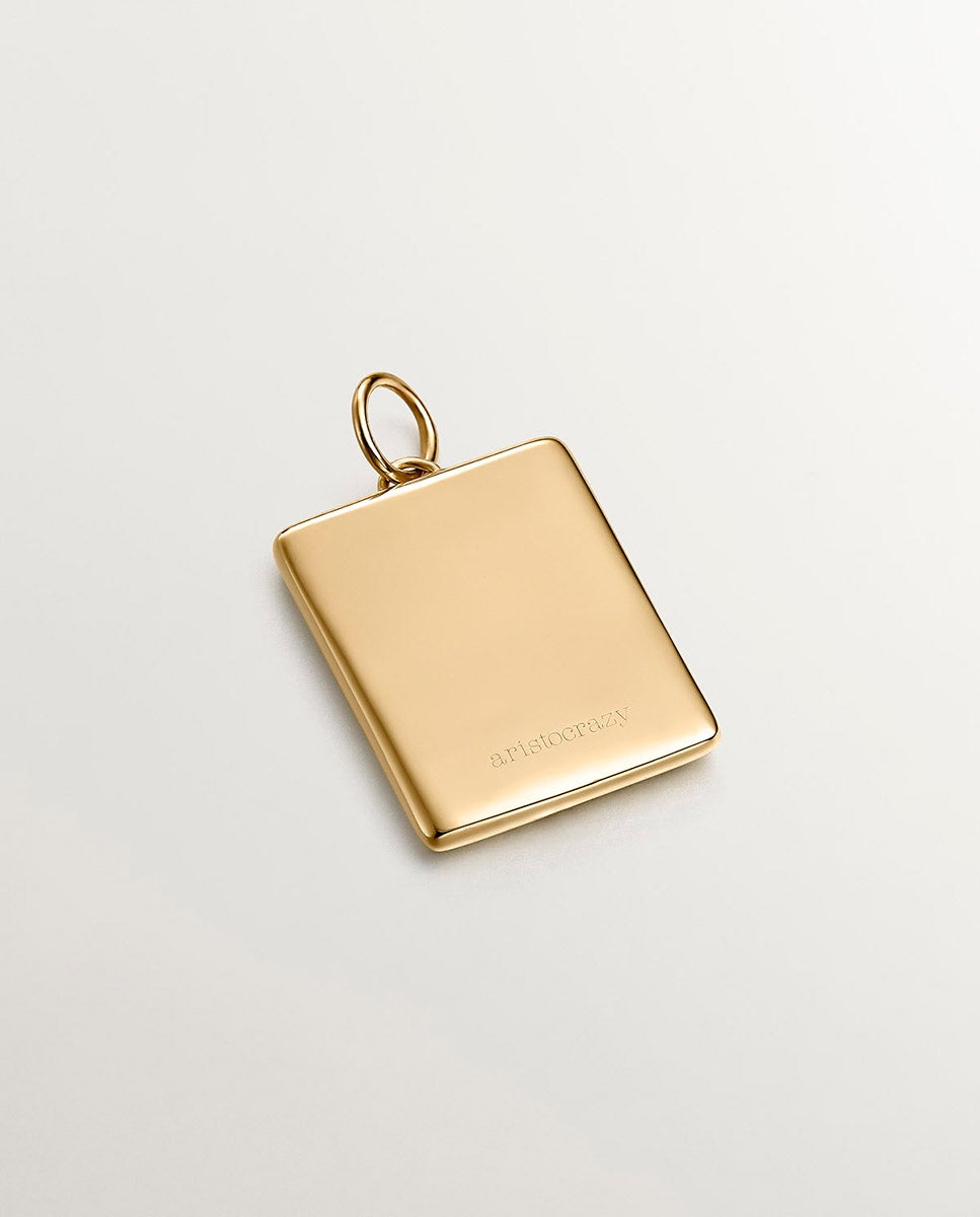 Charm de Prata 925 Banhada em Ouro Amarelo de 18k com Ametistas Roxas e Esmalte Branco Roxo-3