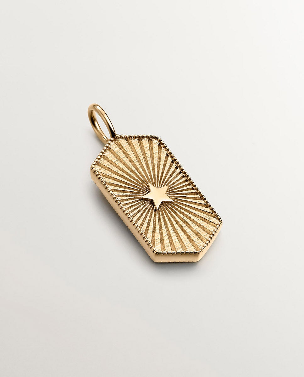 Charm de Prata 925 Banhada em Ouro Amarelo de 18k Terra com Esmalte Laranja Laranja-3