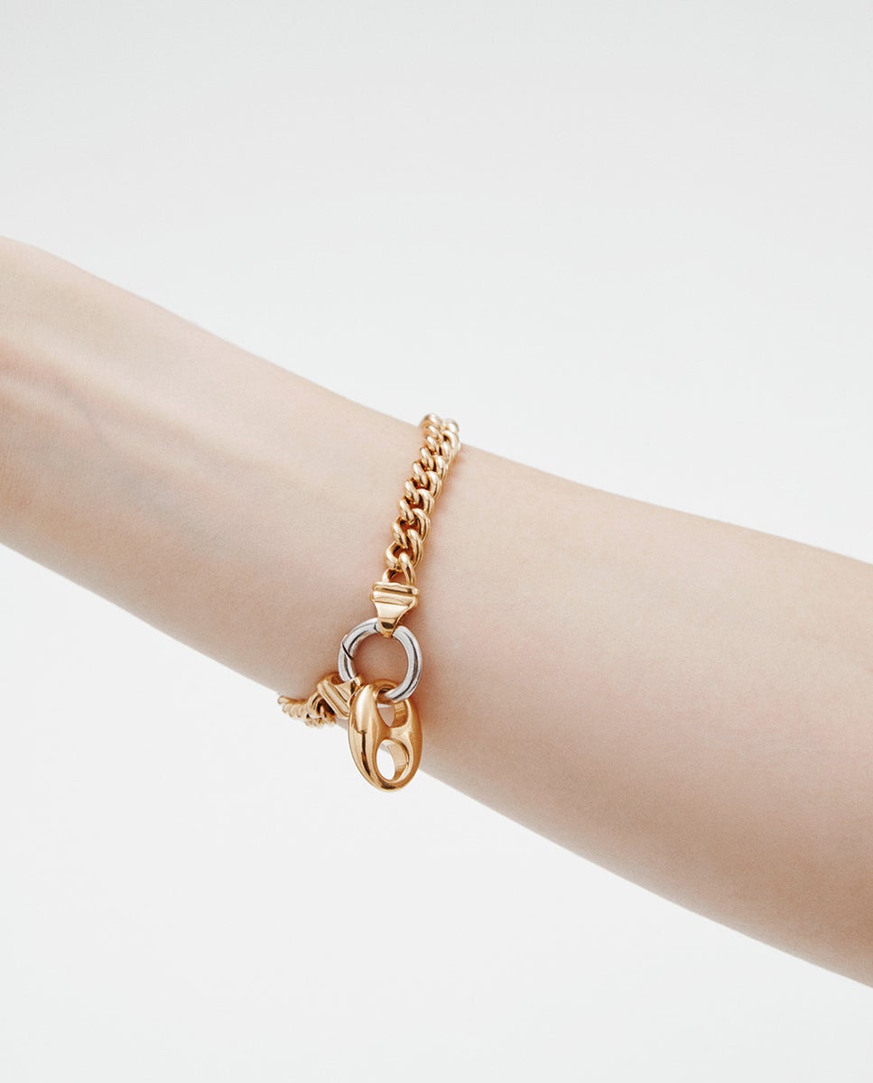 Charm de Prata 925 Banhada em Ouro Amarelo de 18k Calabrote Ouro-2