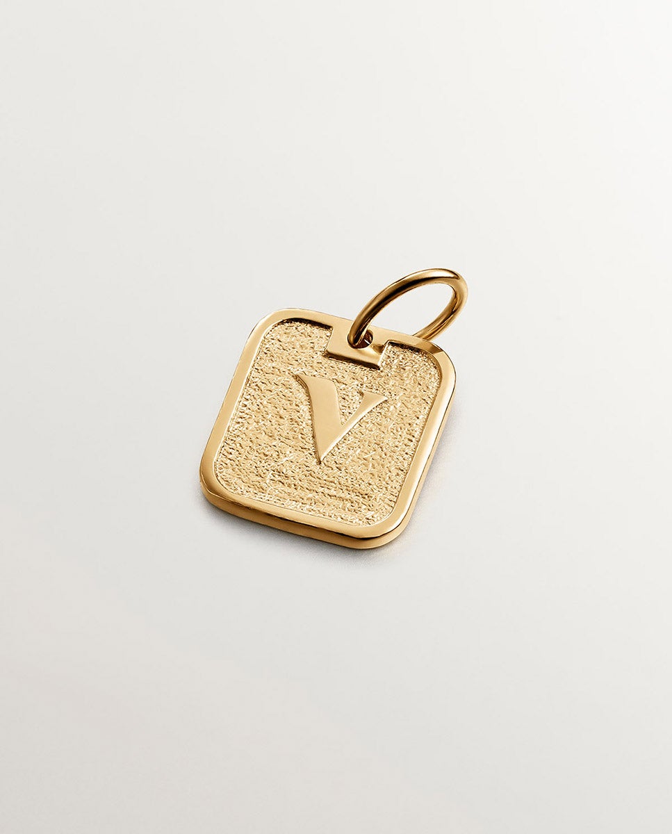Charm de Prata 925 Banhada em Ouro Amarelo de 18k com Número 5 Ouro-1