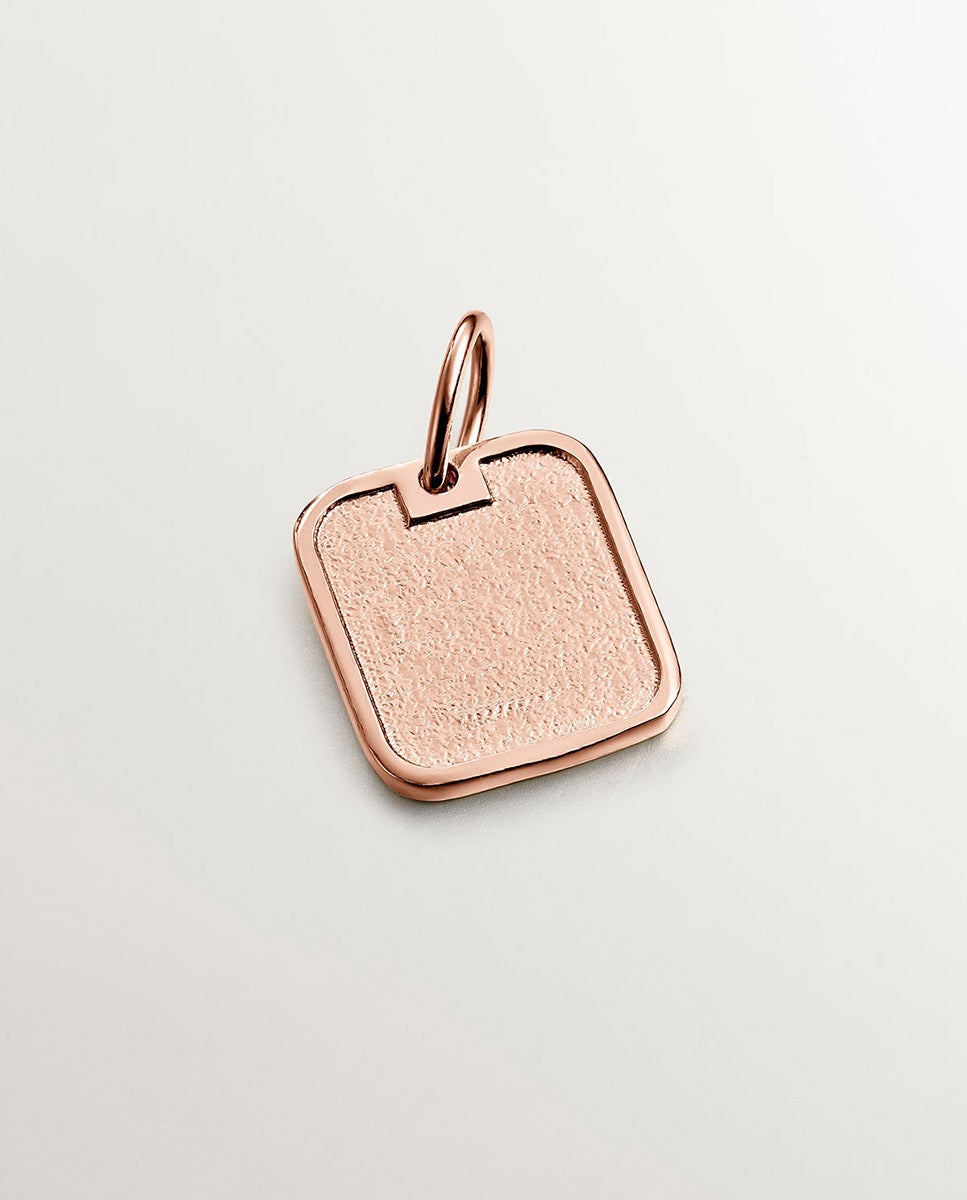 Charm de Prata 925 Banhada em Ouro Rosa de 18k com Número 4 Rosa-3