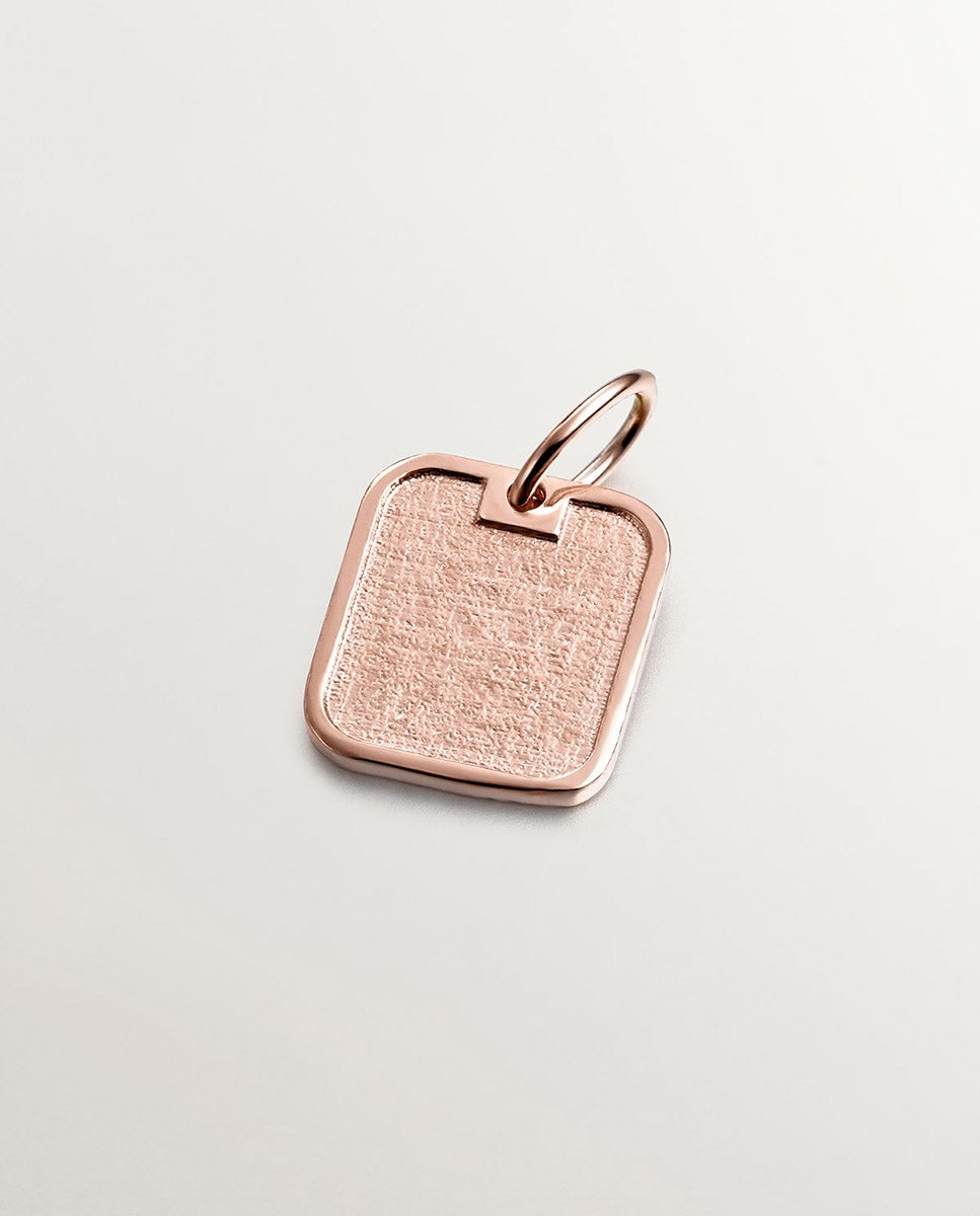 Charm de Prata 925 Banhada em Ouro Rosa de 18k com Número 7 Rosa-3