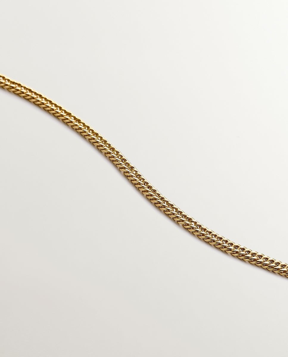 Pulseira Tornozeleira de Elos de Prata 925 Banhada a Ouro Amarelo de 18k Ouro-2