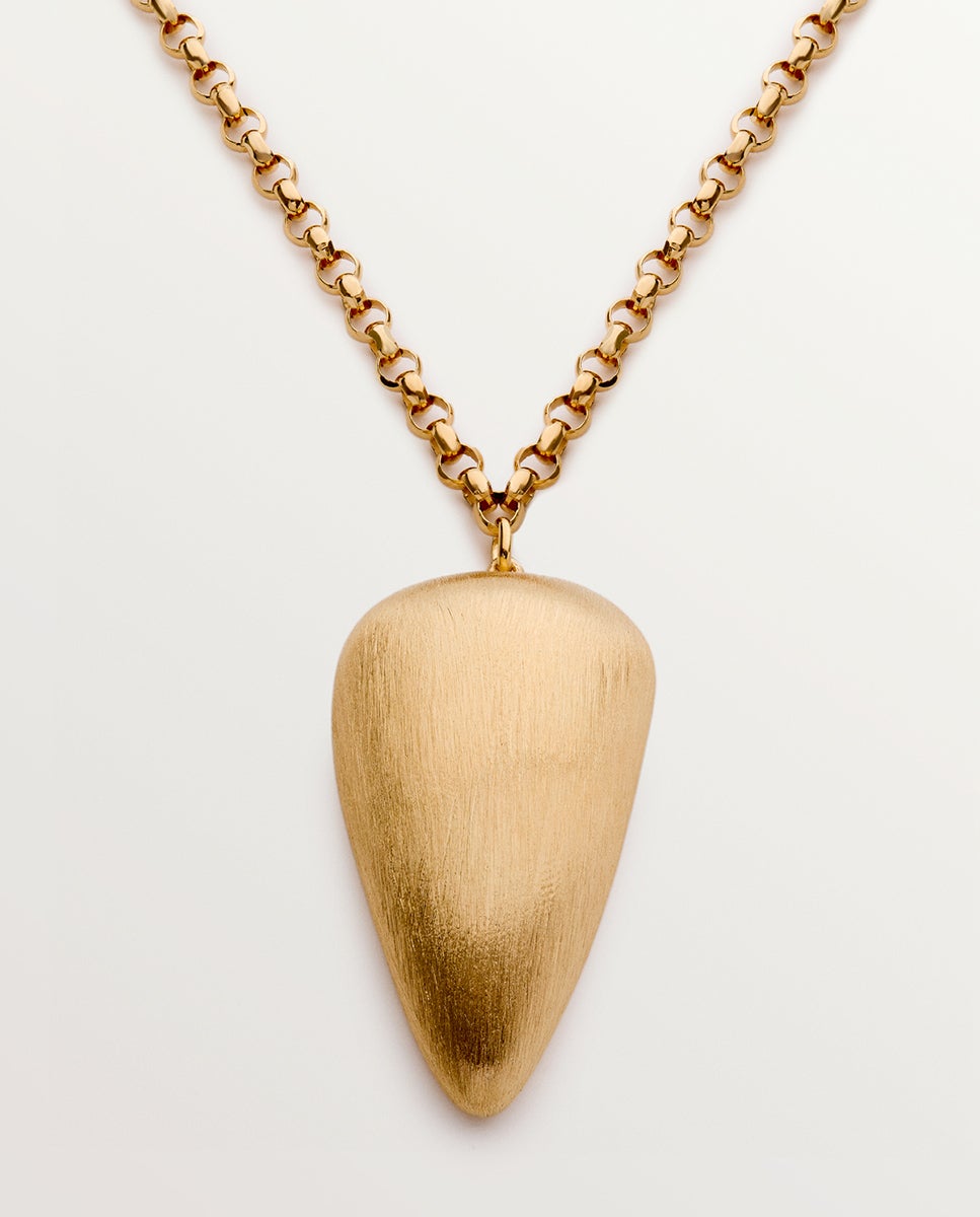 Pendente de Prata 925 Banhada em Ouro Amarelo de 18k com Textura Ouro-1