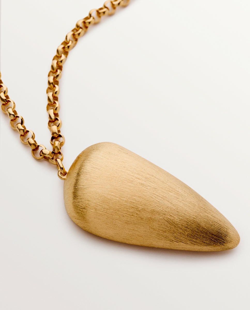 Pendente de Prata 925 Banhada em Ouro Amarelo de 18k com Textura Ouro-4