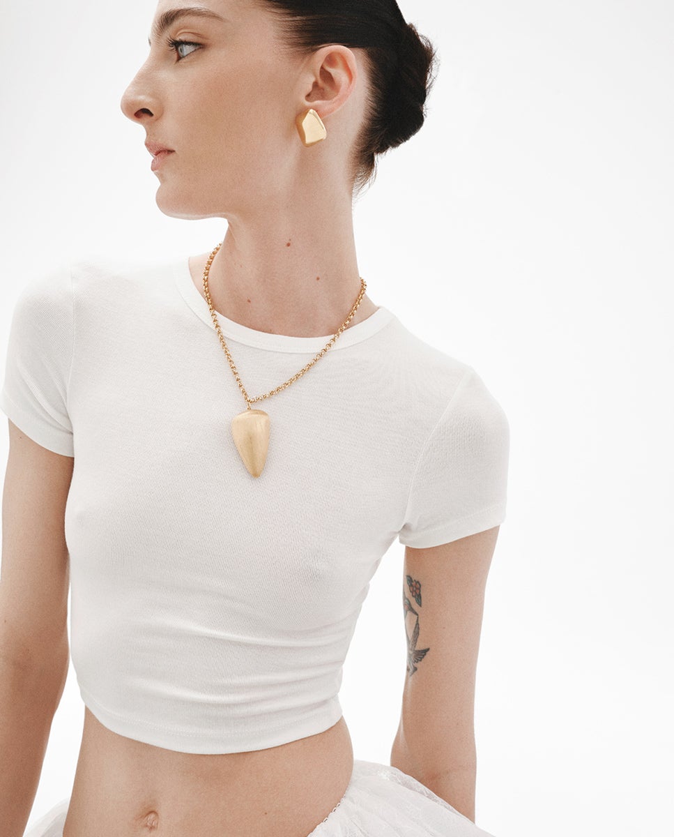 Pendente de Prata 925 Banhada em Ouro Amarelo de 18k com Textura Ouro-7