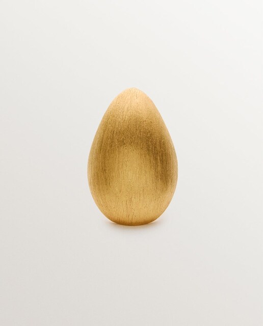 Imagem 0 de Anel Oval de Prata 925 Banhada em Ouro Amarelo de 18K  com Textura